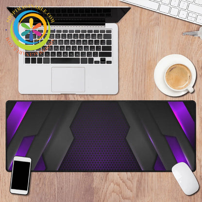 Purple Abstract Large Gaming Mouse Pad