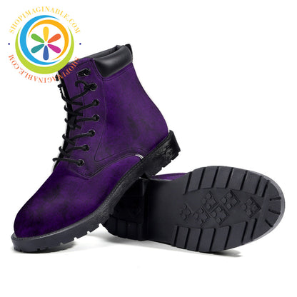 Purple Gothic Grunge - Leather Martin Boots
