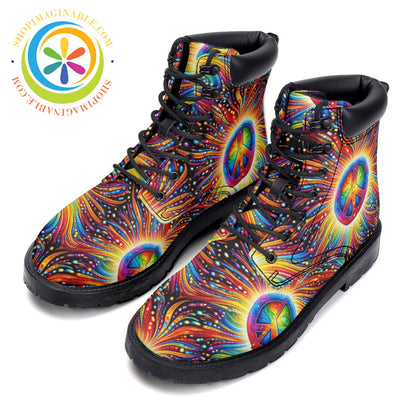 Radiant Peace - Leather Martin Boots