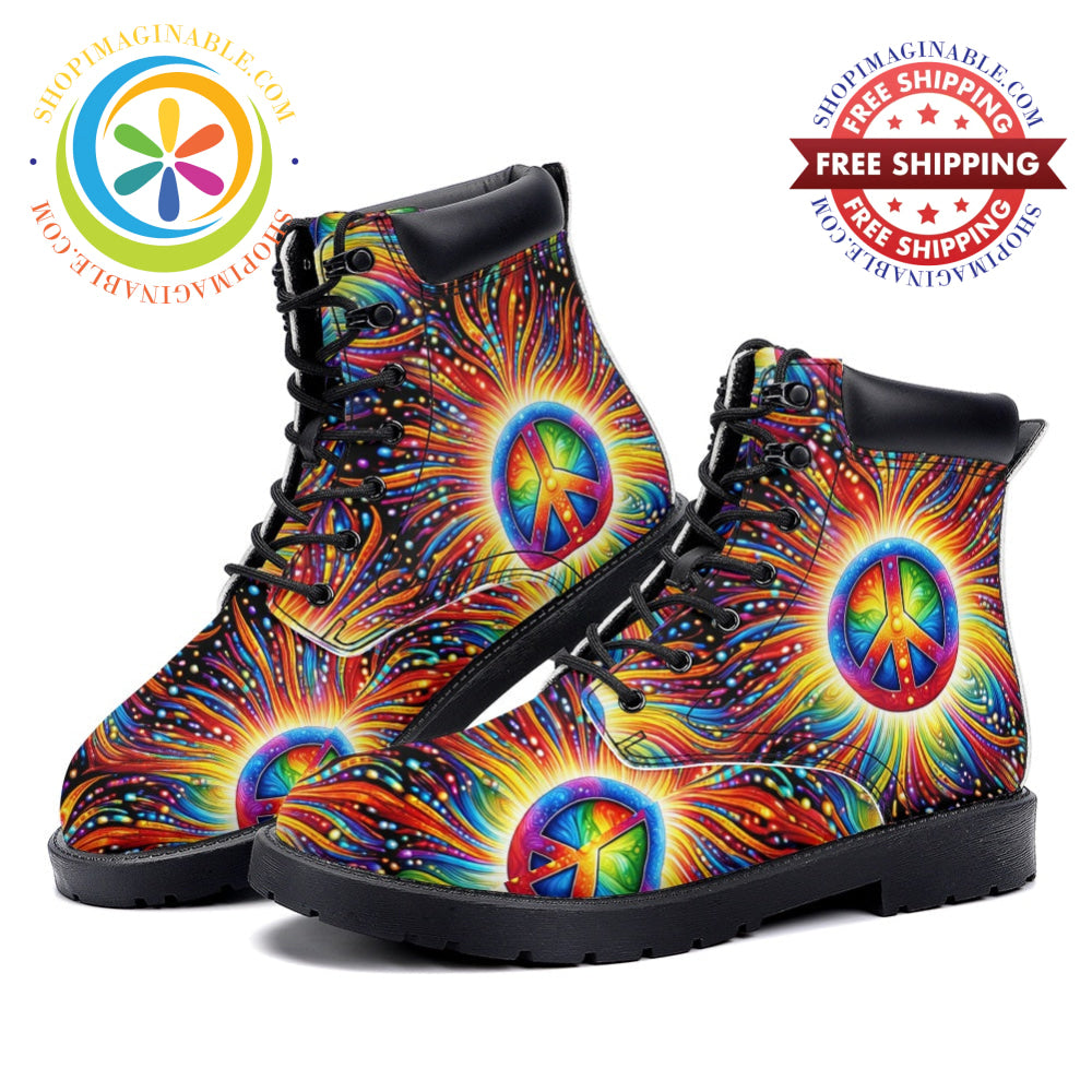 Radiant Peace - Leather Martin Boots white / 36