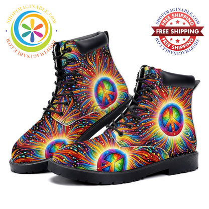 Radiant Peace - Leather Martin Boots white / 36