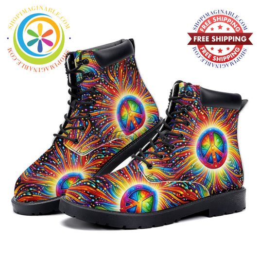 Radiant Peace - Leather Martin Boots white / 36