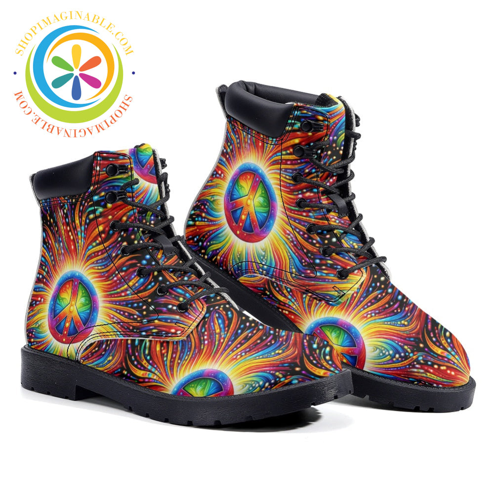Radiant Peace - Leather Martin Boots