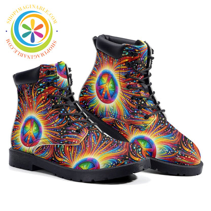 Radiant Peace - Leather Martin Boots