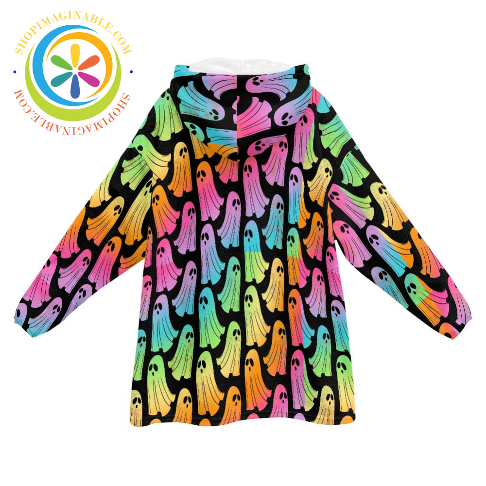 Rainbow Ghosts - Blanket Hoodie white / ONESIZE