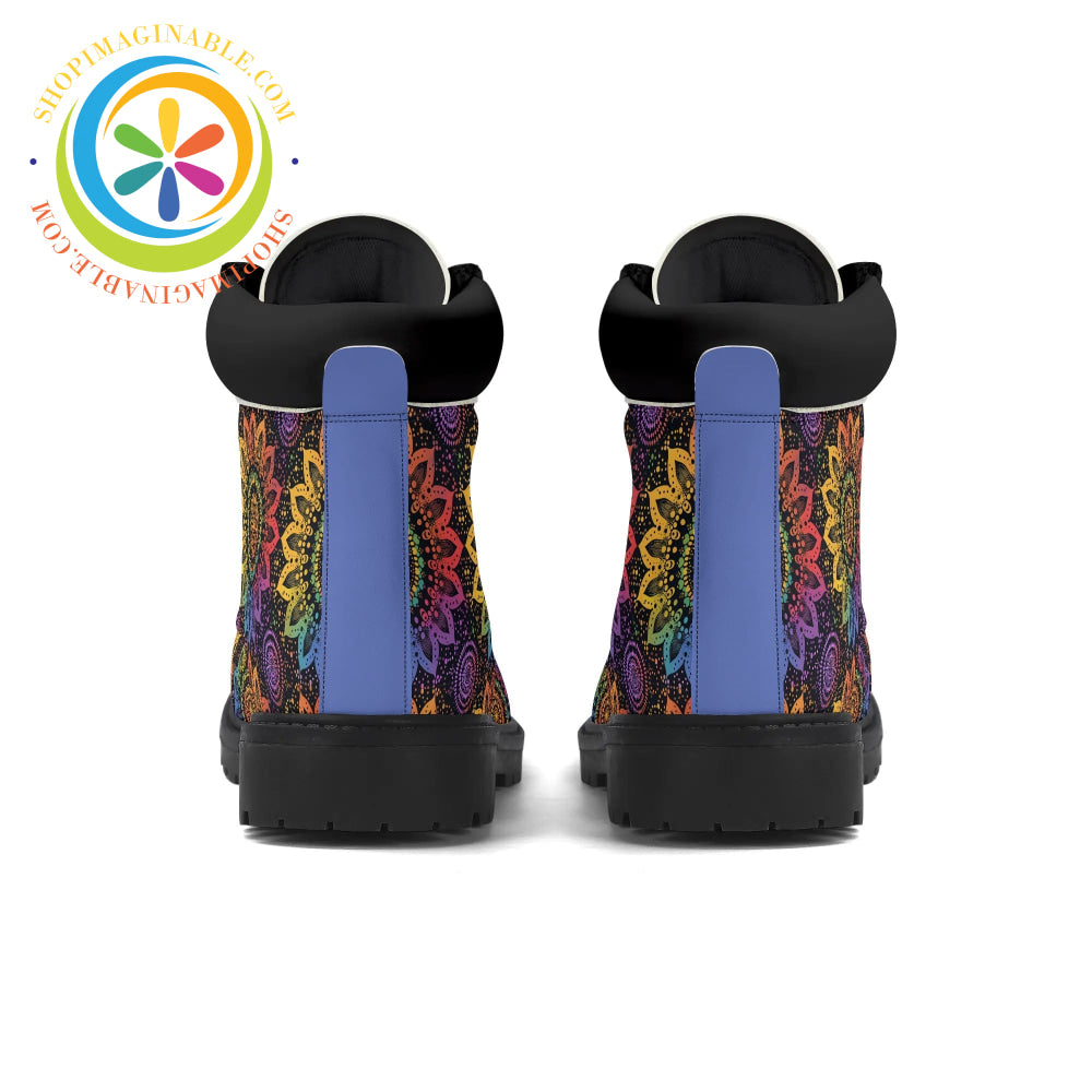 Rainbow Mandala Ladies Boots