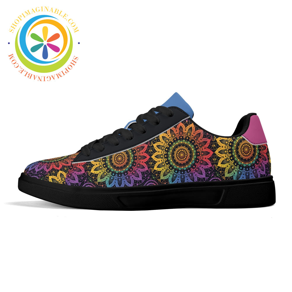 Rainbow Mandala Unisex Skateboard Shoes