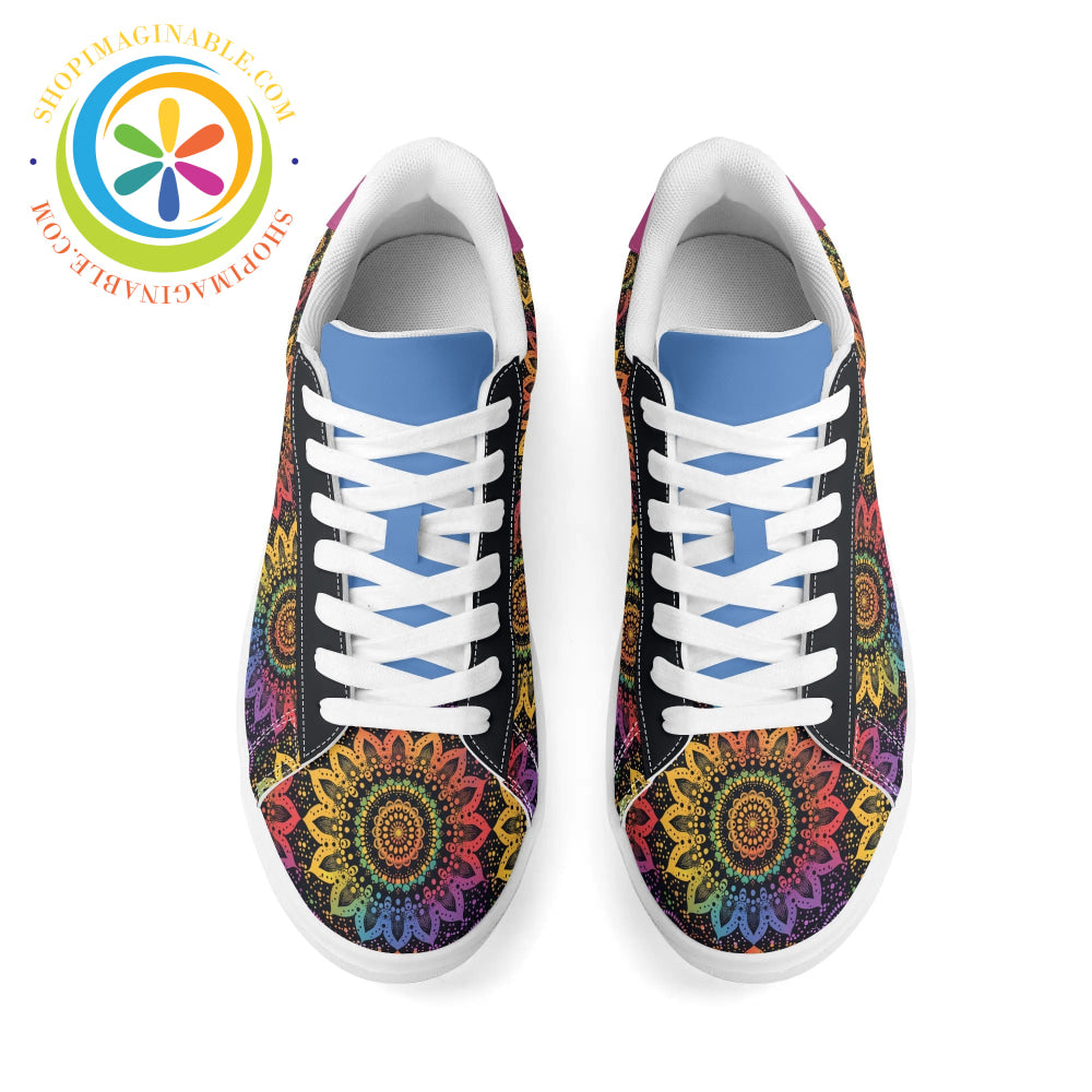 Rainbow Mandala Unisex Skateboard Shoes