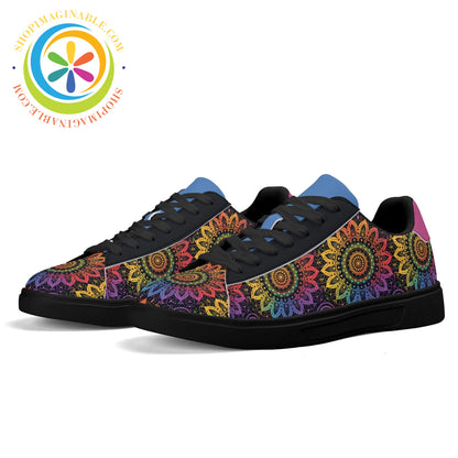 Rainbow Mandala Unisex Skateboard Shoes