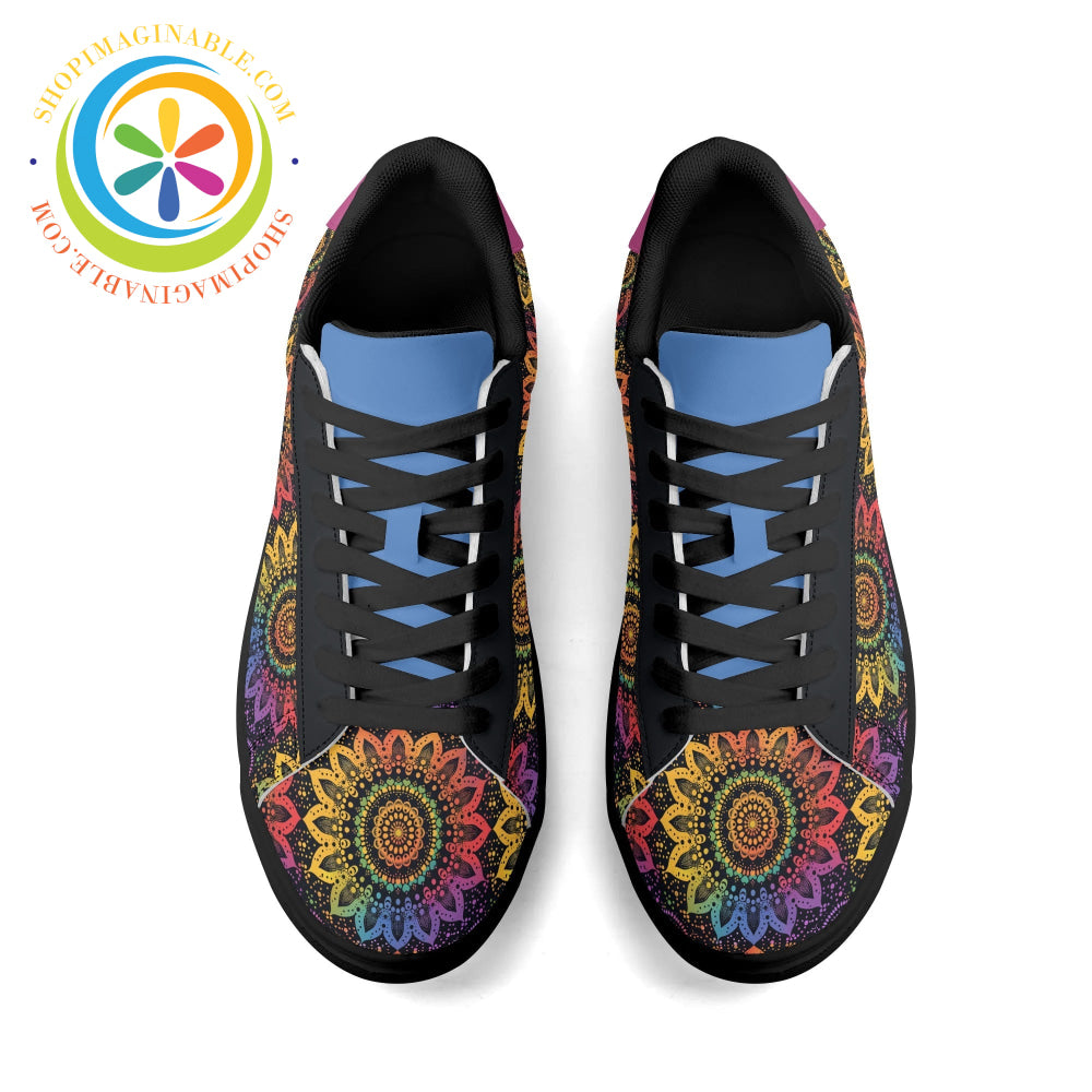 Rainbow Mandala Unisex Skateboard Shoes