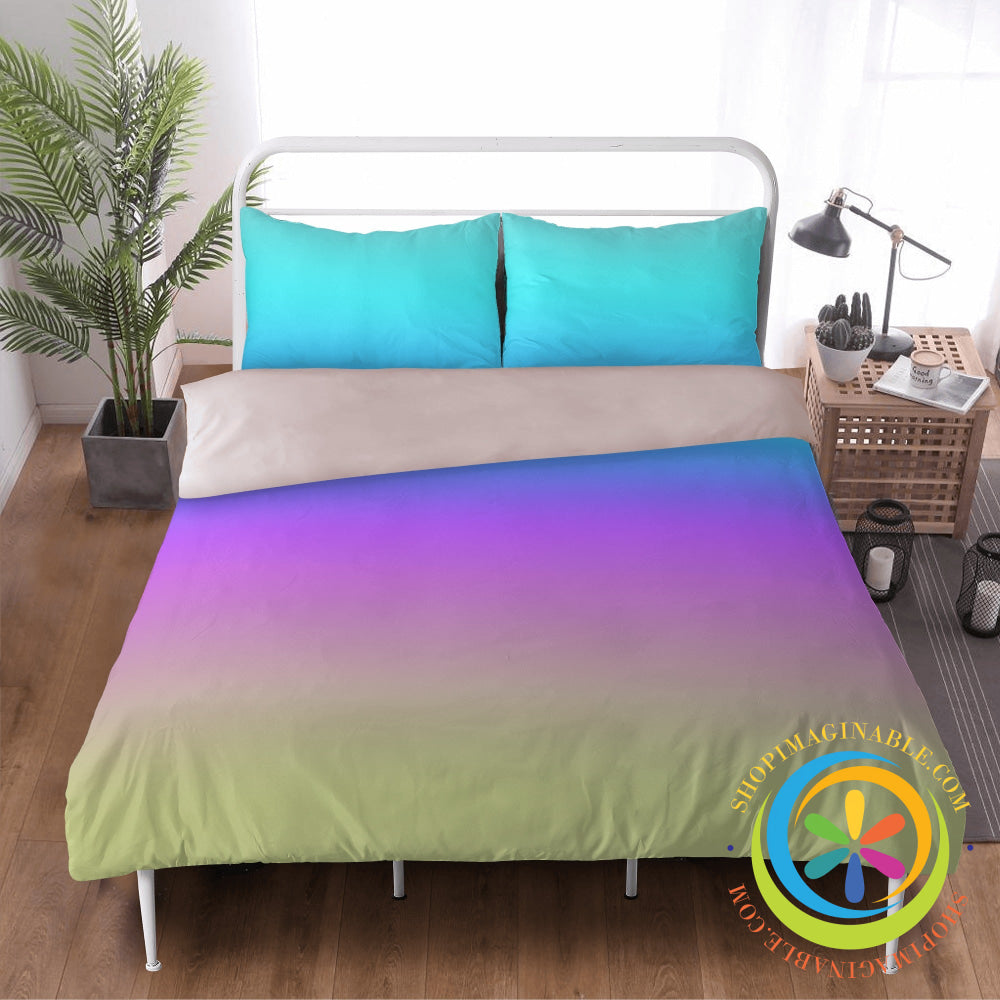 Rainbow Pride Bedding Set Beige / Us Twin