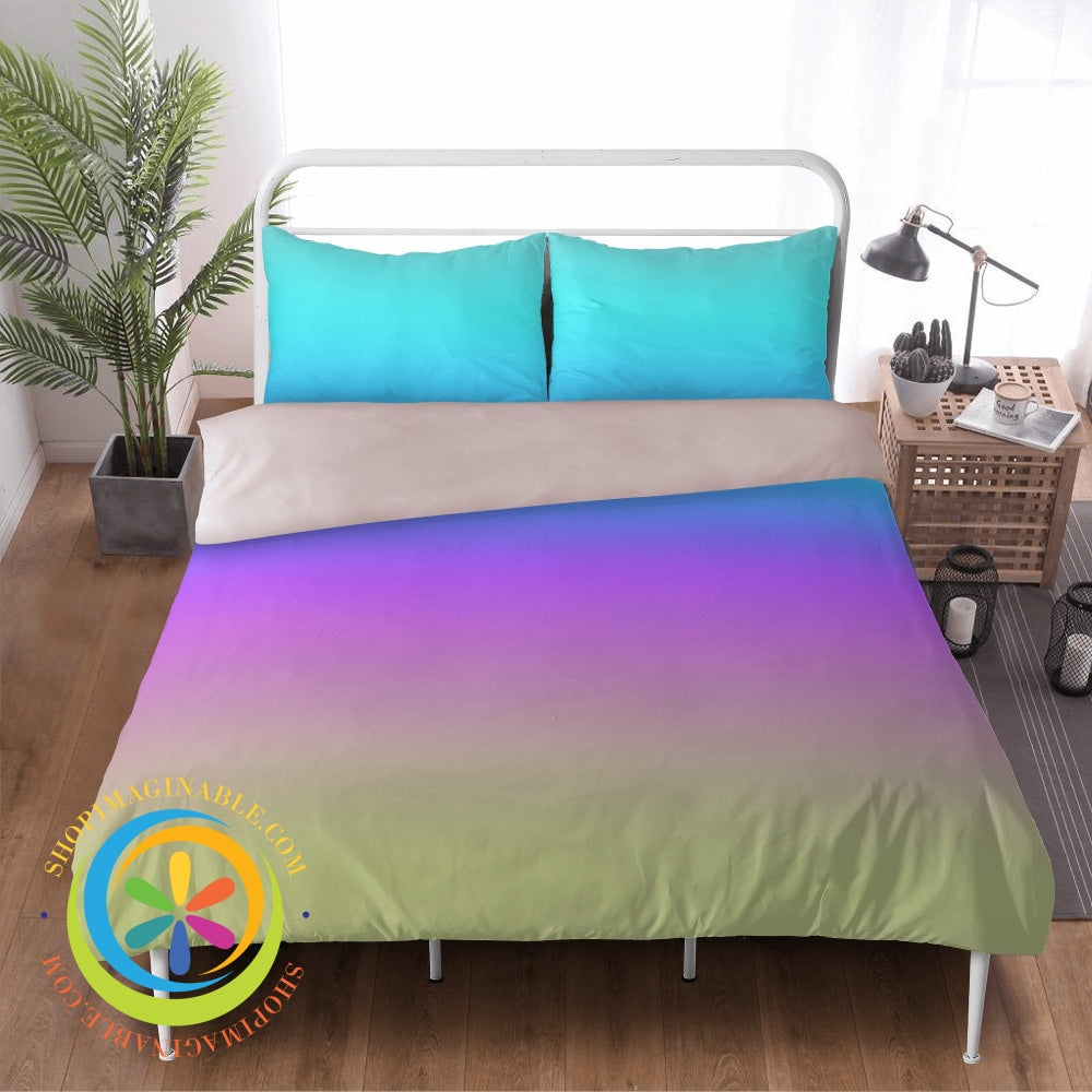 Rainbow Pride Bedding Set Beige / Us Twin