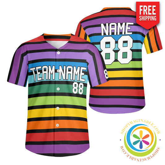 Rainbow Unisex Baseball Jersey S