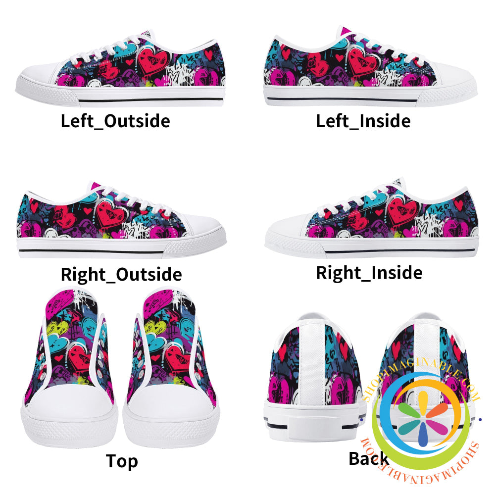 Rebel Heart Ladies Low Top Canvas Shoes