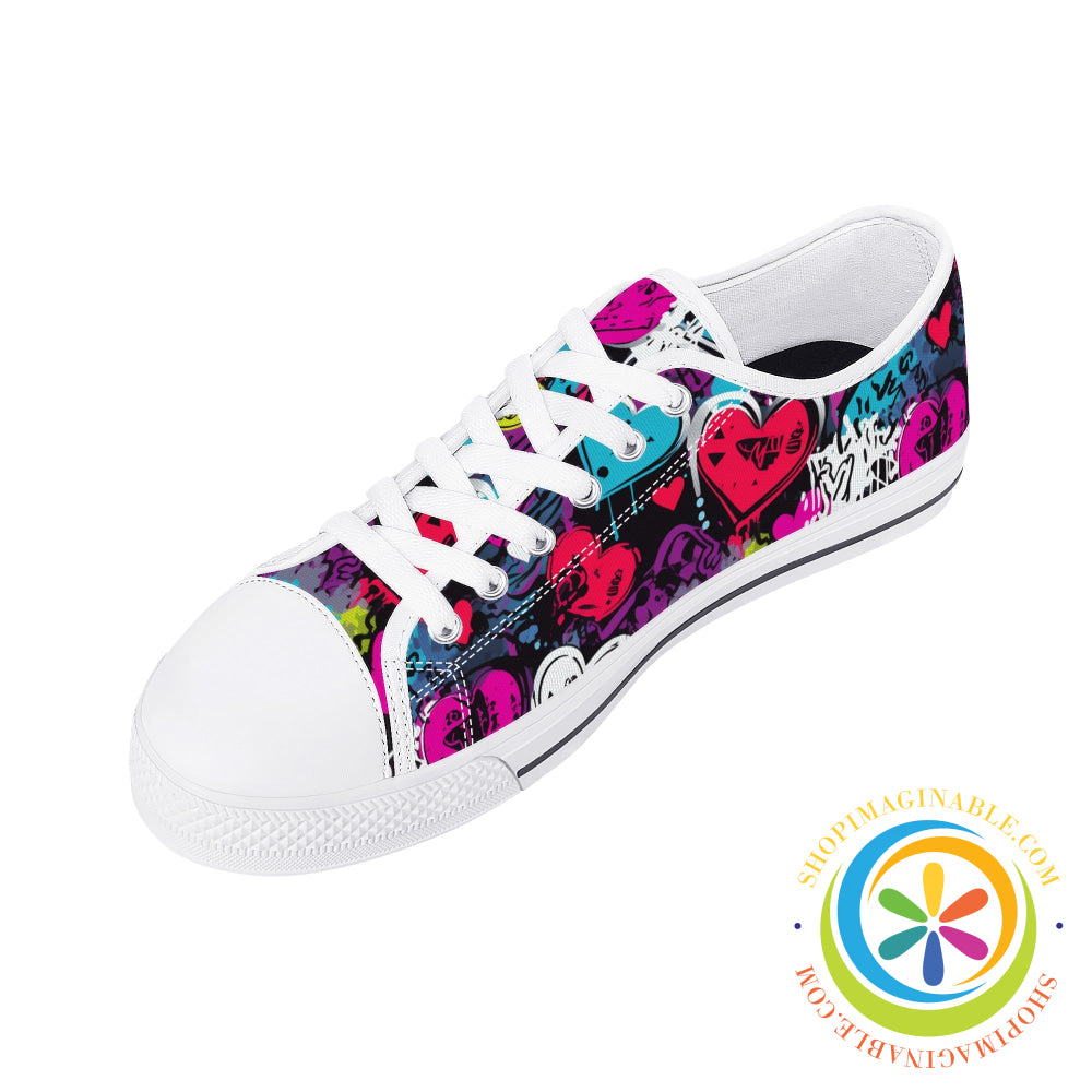 Rebel Heart Ladies Low Top Canvas Shoes