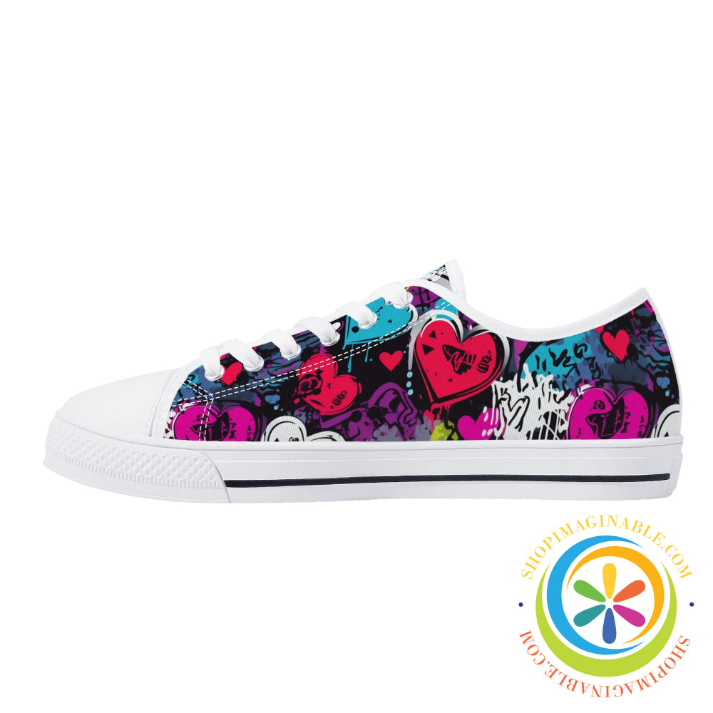 Rebel Heart Ladies Low Top Canvas Shoes