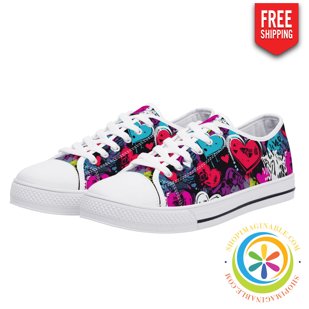 Rebel Heart Ladies Low Top Canvas Shoes Us12 (Eu44)