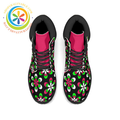 Retro Funky Floral Ladies Boots