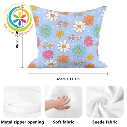 Retro Summer Daisy Pillow Cover-ShopImaginable.com