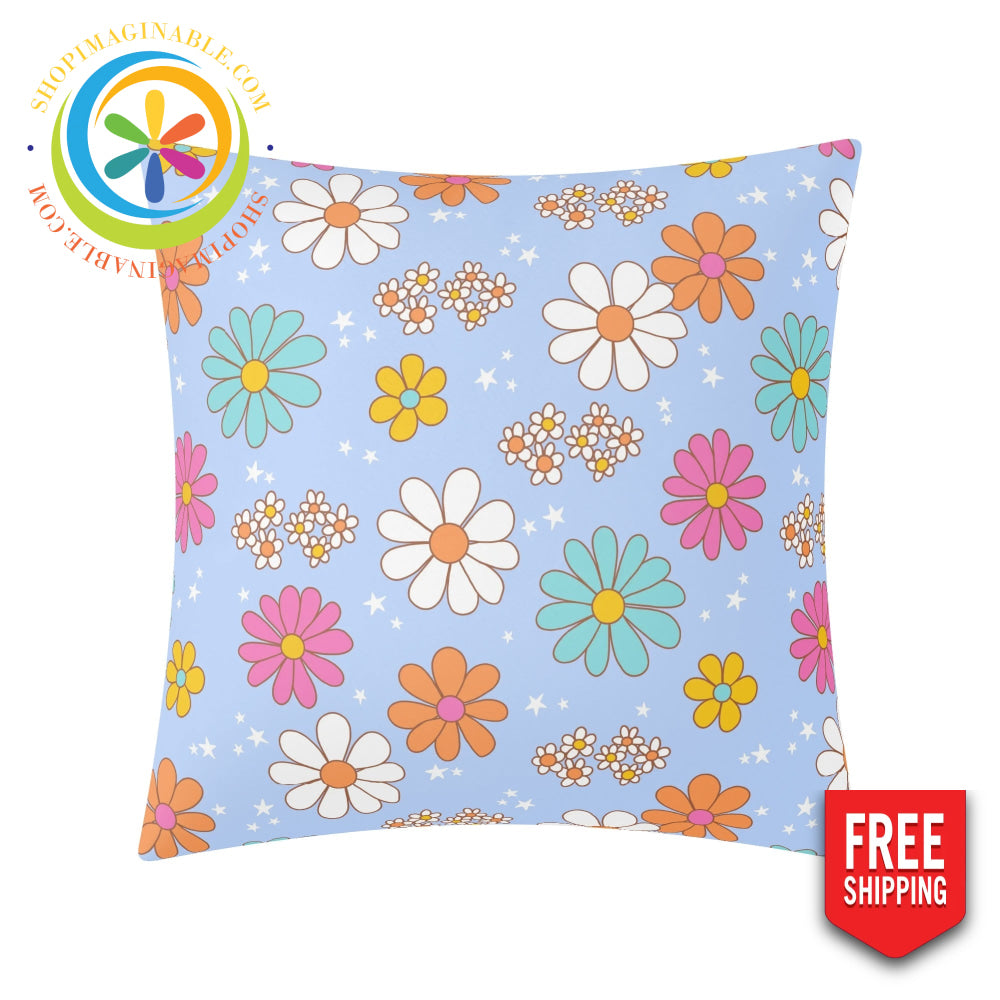 Retro Summer Daisy Pillow Cover-ShopImaginable.com