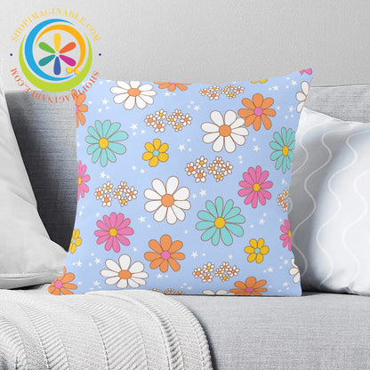 Retro Summer Daisy Pillow Cover-ShopImaginable.com