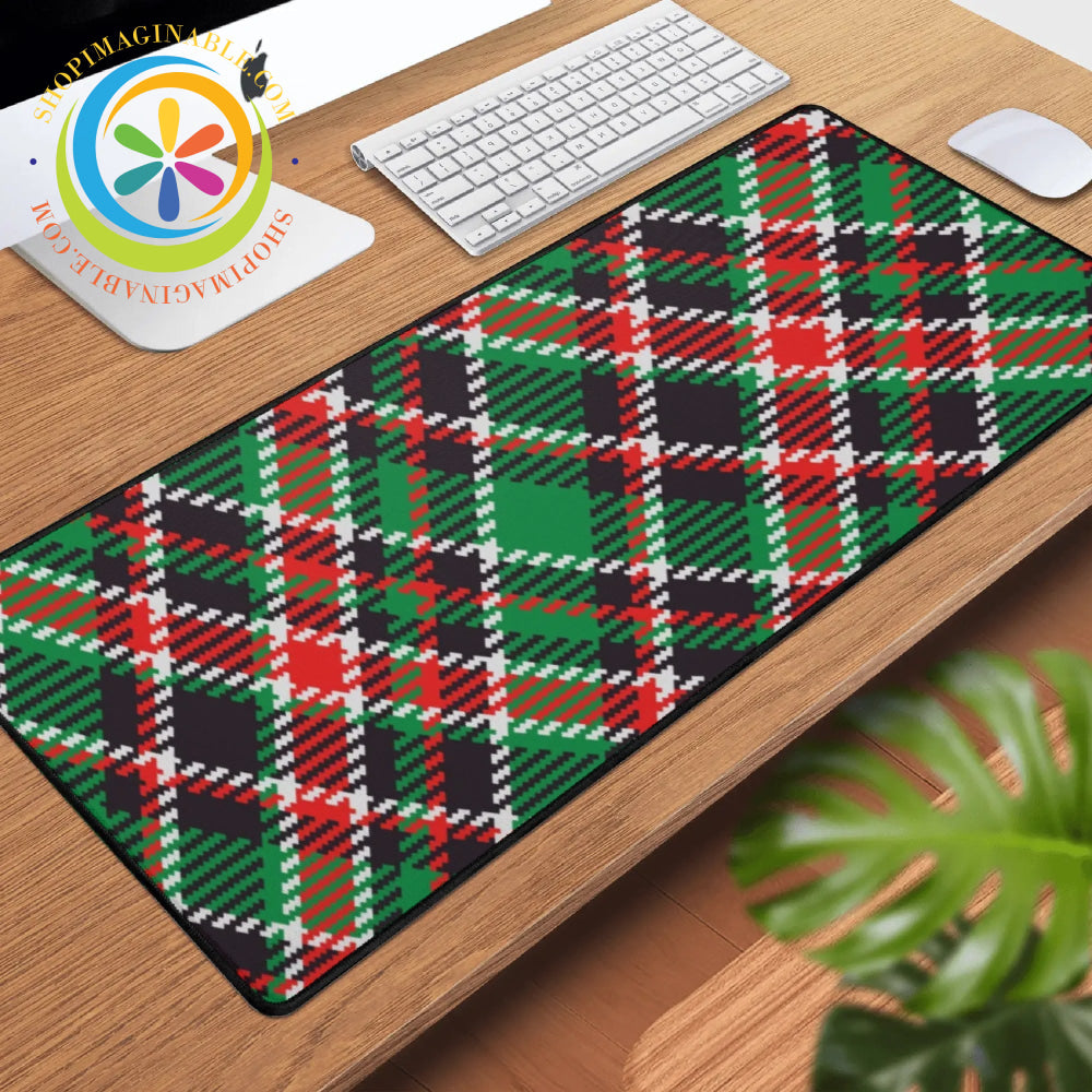 Retro Tartan Plaid Large Gaming Mouse Pad