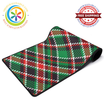 Retro Tartan Plaid Large Gaming Mouse Pad