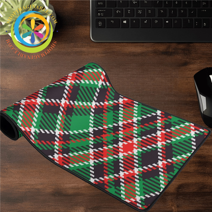 Retro Tartan Plaid Large Gaming Mouse Pad