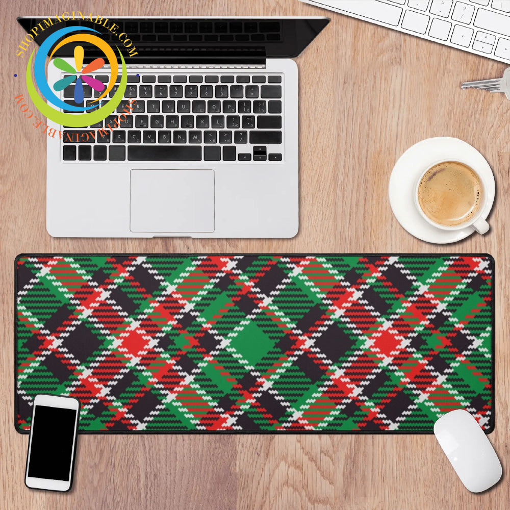 Retro Tartan Plaid Large Gaming Mouse Pad