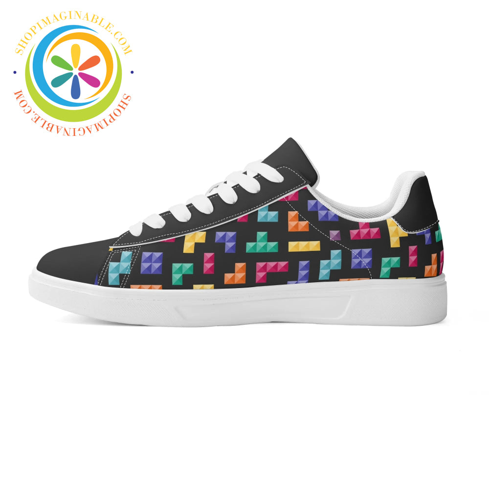 Retro Tetris Gaming Skateboard Shoes