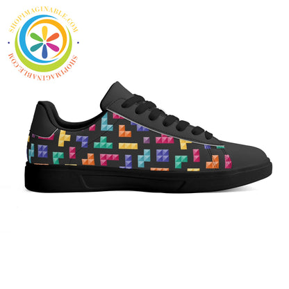 Retro Tetris Gaming Skateboard Shoes Black / Us5.5 (Eu36)