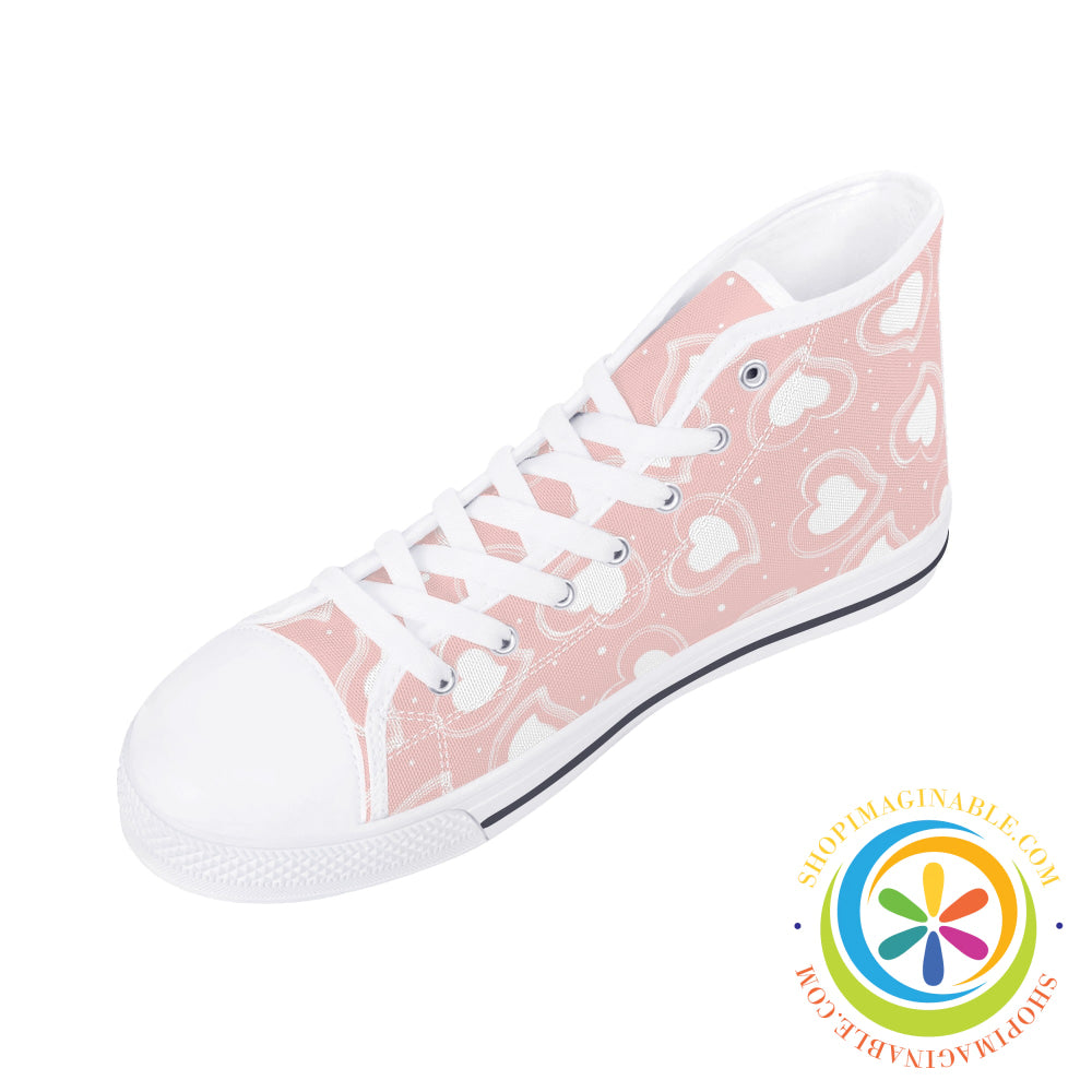 Road To My Heart Ladies High Top Canvas Shoes