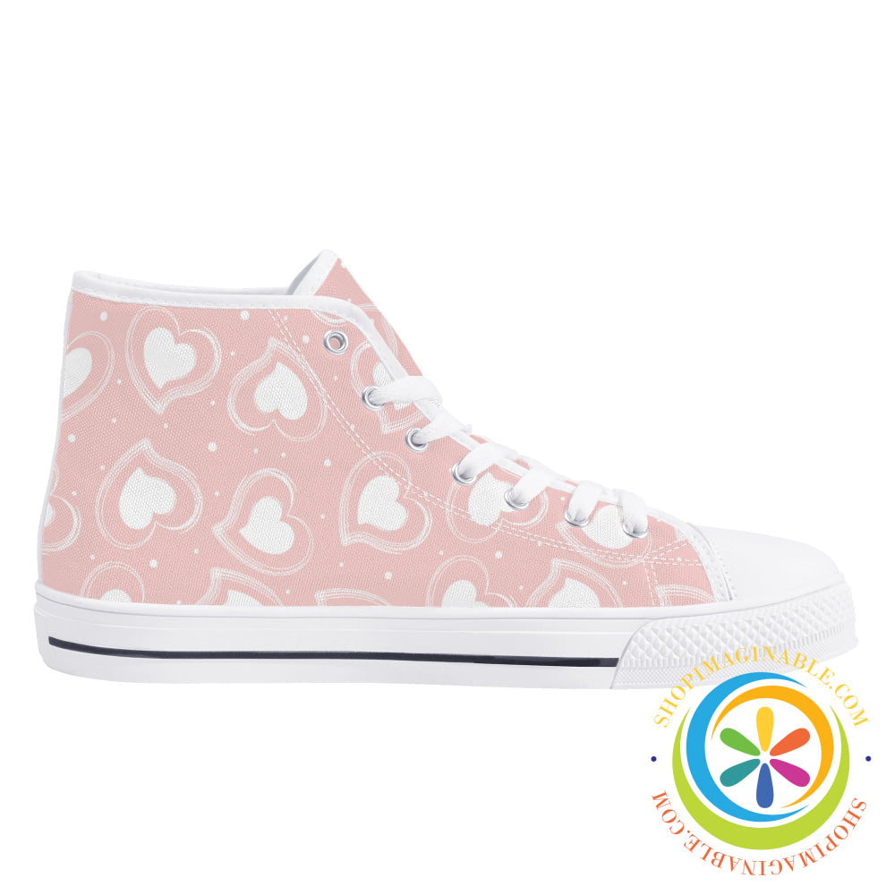 Road To My Heart Ladies High Top Canvas Shoes