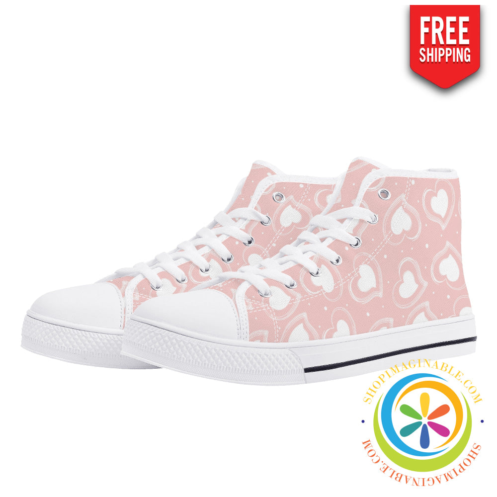 Road To My Heart Ladies High Top Canvas Shoes Us12 (Eu44)