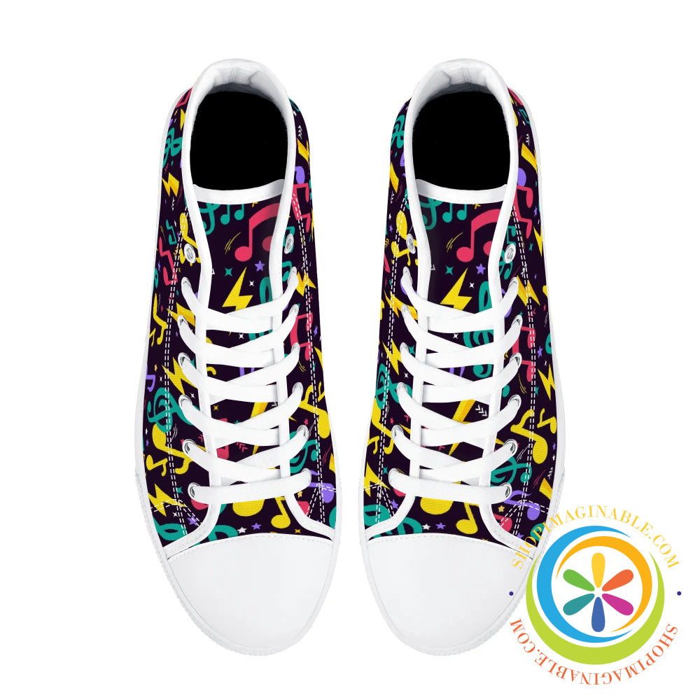 Rockstar Ladies High Top Canvas Shoes