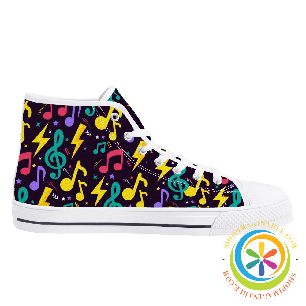 Rockstar Ladies High Top Canvas Shoes