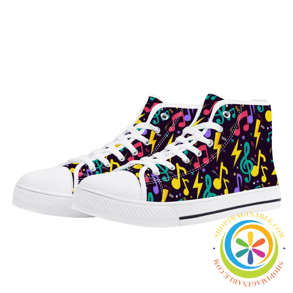 Rockstar Ladies High Top Canvas Shoes