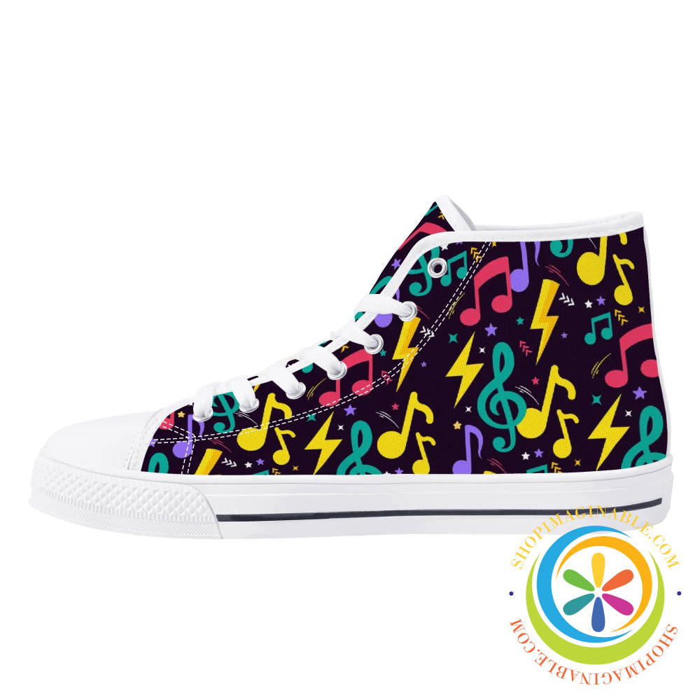 Rockstar Ladies High Top Canvas Shoes