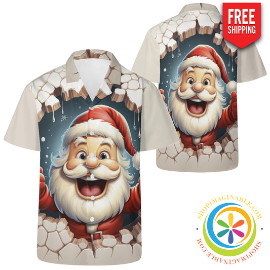 Santa All Day Christmas Hawaiian Casual Shirt-ShopImaginable.com