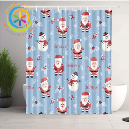 Santa Holiday Shower Curtain