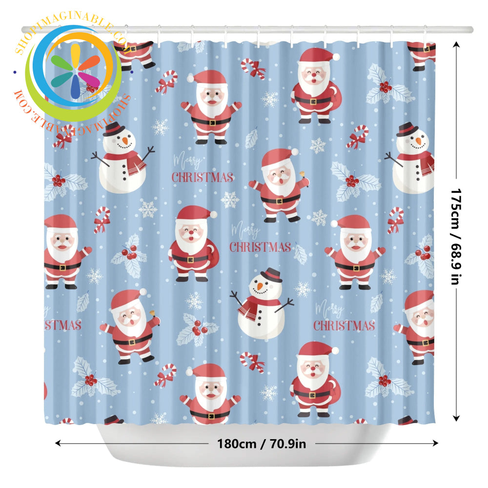 Santa Holiday Shower Curtain