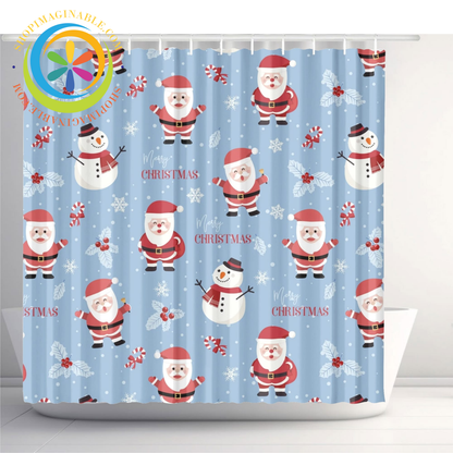 Santa Holiday Shower Curtain