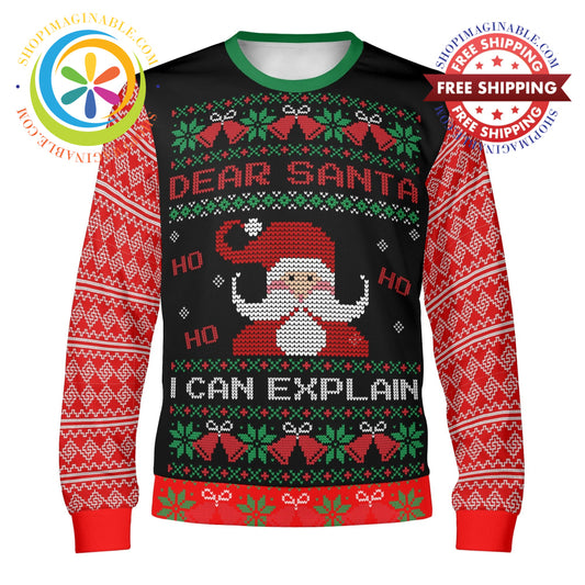 Santa I Can Explain Christmas Ugly Sweatshirt - Unisex S