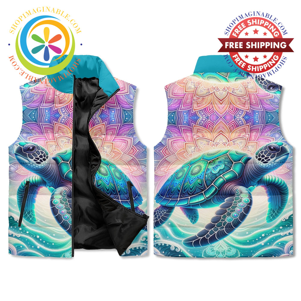 Sea Turtle Puffer Vest M