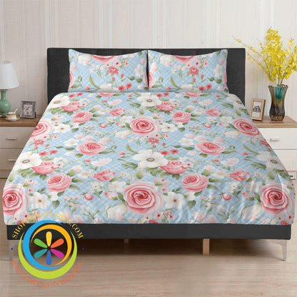 Shabby Chic Floral Bedding Set