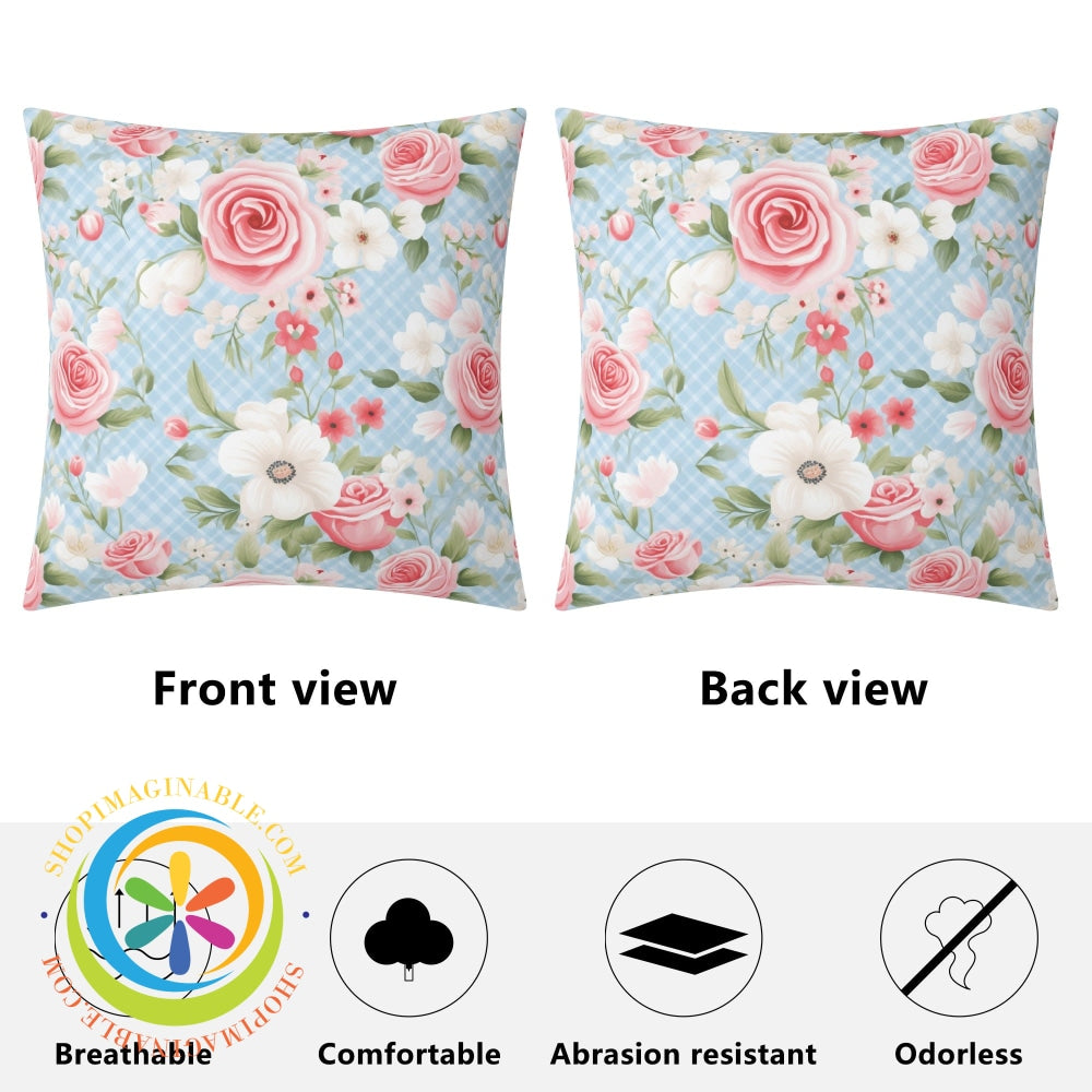 Shabby Chic Floral Pillow Cover