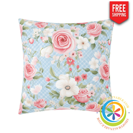 Shabby Chic Floral Pillow Cover