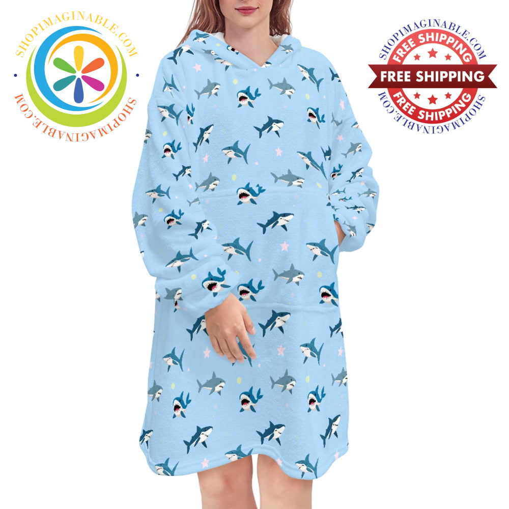 Shark Week - Blanket Hoodie white / ONESIZE