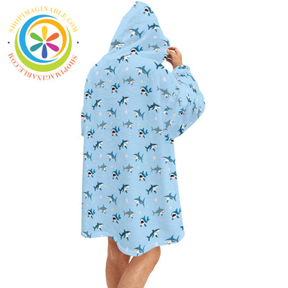 Shark Week - Blanket Hoodie white / ONESIZE