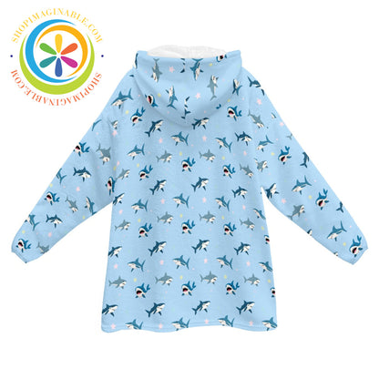 Shark Week - Blanket Hoodie white / ONESIZE